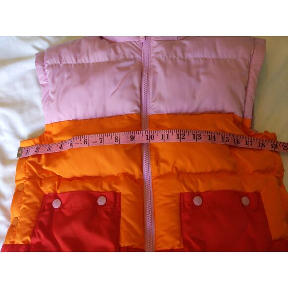 LEGO Target Collaboration Colorblock Puffer Vest Women's M Pink Orange Red - Picture 11 of 12